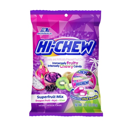 high Chu Hi-Chew 3.17 oz. Hi-Chew Superfruit Mix Peg Bag, Assorted